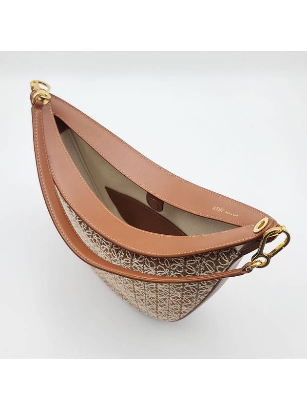 Luna Anagram Jacquard Shoulder Bag Tan Pecan - LOEWE - BALAAN 8