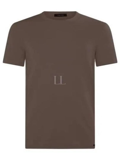 Cotton Crew Neck Short Sleeve T-Shirt Nude - TOM FORD - BALAAN 2