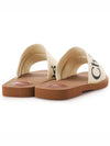 Woody Logo Canvas Strap Flat Mule White - CHLOE - BALAAN 4