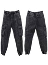 Denim Cargo Pocket Track Pants Black - JUUN.J - BALAAN 2