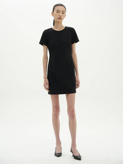 Women s Sheath Mini Short Sleeve Dress Black - THEORY - BALAAN 2