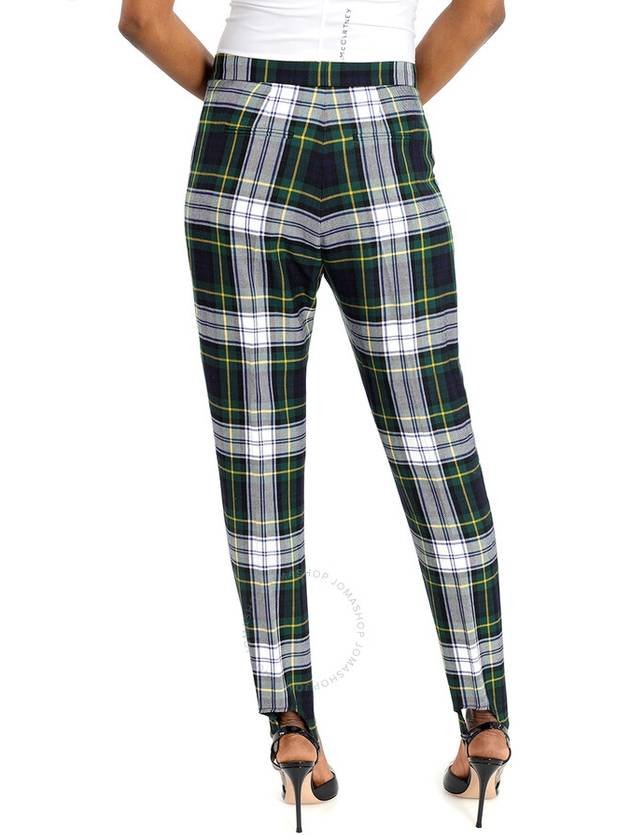 Burberry Tartan Wool High-waisted Stirrup Trousers In Ink Blue, Brand Size 6 (US Size 4) - BURBERRY - BALAAN 3