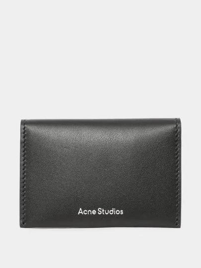 Folded Leather Card Wallet Black - ACNE STUDIOS - BALAAN 2