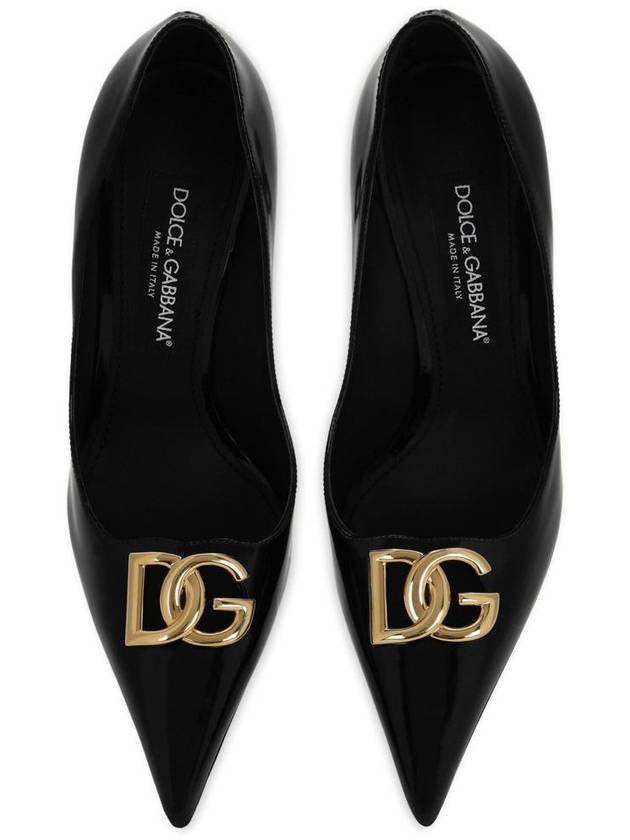 DG Logo Leather Pumps Black - DOLCE&GABBANA - BALAAN 5