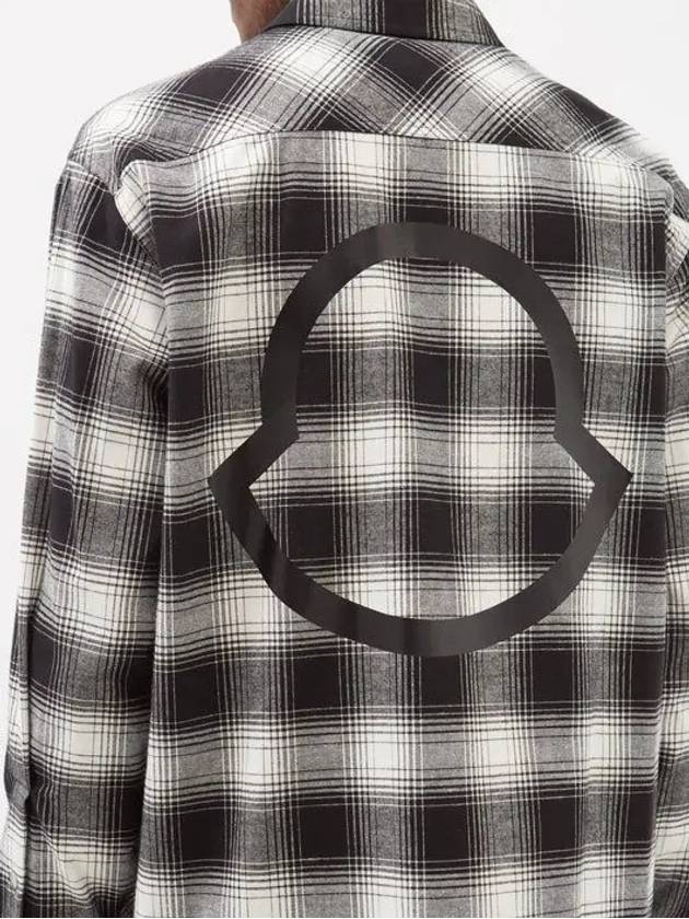 Check brush point collar cotton flannel button shirt 2F00002 549XX 990 - MONCLER - BALAAN 3