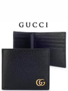 GG Marmont Leather Bi Fold Wallet Black Gold - GUCCI - BALAAN 2