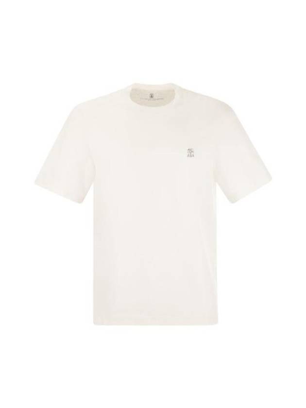 Logo Cotton Short-Sleeved T-Shirt White - BRUNELLO CUCINELLI - BALAAN 1