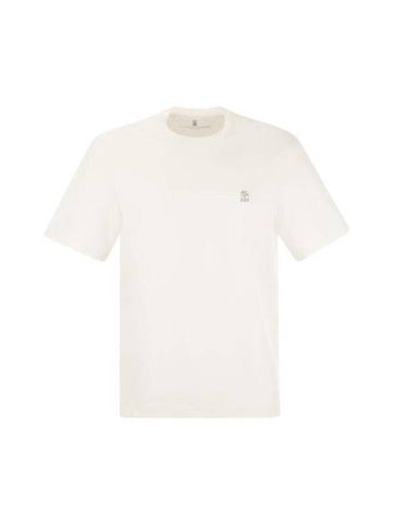 Logo Cotton Short-Sleeved T-Shirt White - BRUNELLO CUCINELLI - BALAAN 1