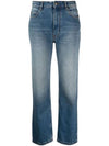 Logo Patch Straight Jeans Blue - AMI - BALAAN 1