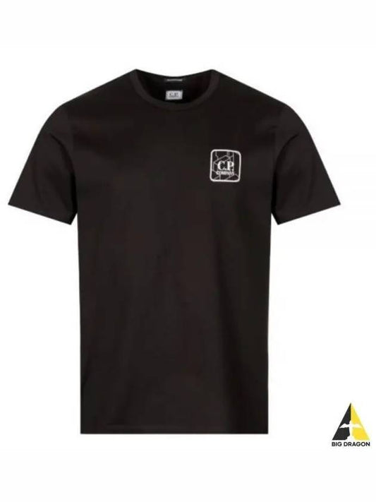 Prism Logo Short Sleeve T-Shirt Black - CP COMPANY - BALAAN 2