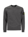 Wappen Patch Garment Dyed Sweatshirt Grey - STONE ISLAND - BALAAN 2