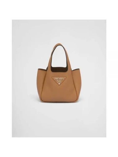 Vitello Dino Tote Bag Caramel - PRADA - BALAAN 1