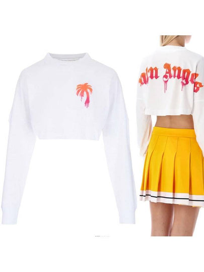 Hooded Sweatshirt PWAB023F22JER0020132 White - PALM ANGELS - BALAAN 2