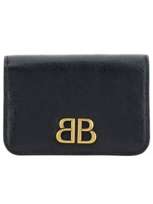 Logo Plaque Monaco Card Wallet Black - BALENCIAGA - BALAAN 2