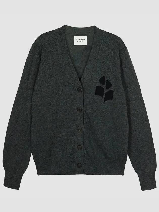 Karin Logo Cardigan Dark Grey - ISABEL MARANT ETOILE - BALAAN 2