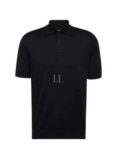 Men's Short Sleeve Polo Shirt Black - BRUNELLO CUCINELLI - BALAAN 2