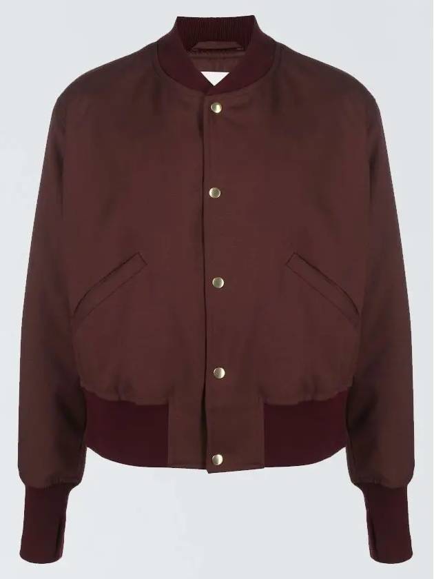 Men's Regular Fit Bomber Jacket Brick - JIL SANDER - BALAAN 4