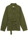 Tilly Belted Military Jacket Green - BARBOUR - BALAAN 2