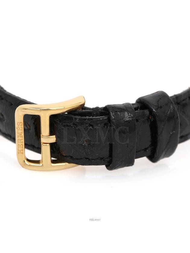 H OUR Watch Heure Small Black Gold Plated - HERMES - BALAAN 3