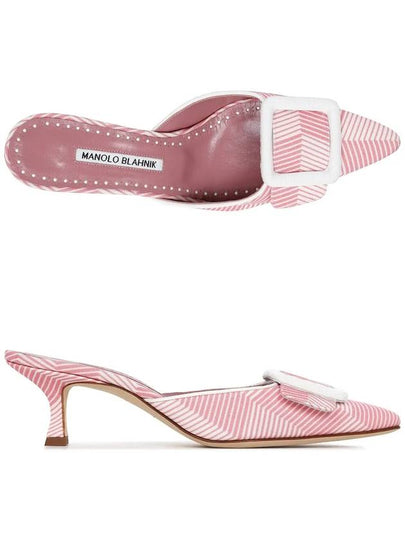 May Salebee Heel Mule 50mm Pink - MANOLO BLAHNIK - BALAAN 2