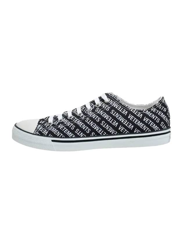 Monogram Patterning Low Top Sneakers White Black - VETEMENTS - BALAAN 1