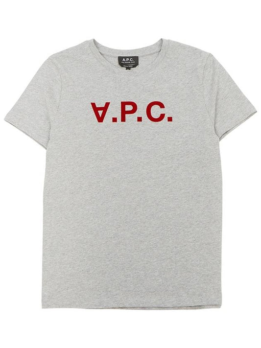 VPC Red Logo Cotton Short Sleeve T-Shirt Grey - A.P.C. - BALAAN 2