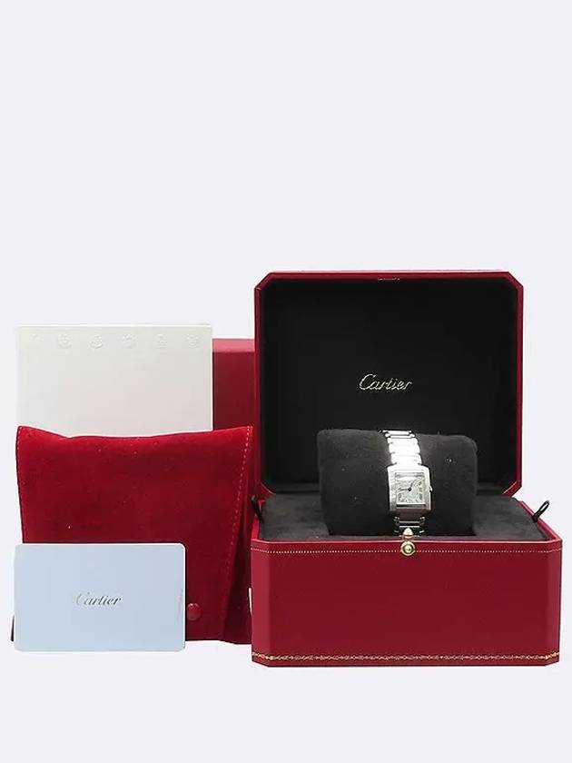 WSTA0065 Tank Frances Size S Quartz Steel Women Watch - CARTIER - BALAAN 5