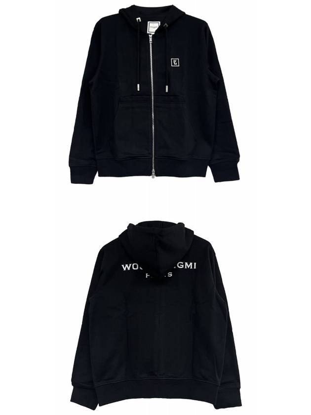 W233TS47715B Back Logo Hooded Zipup Black Men's Jacket TJ - WOOYOUNGMI - BALAAN 4