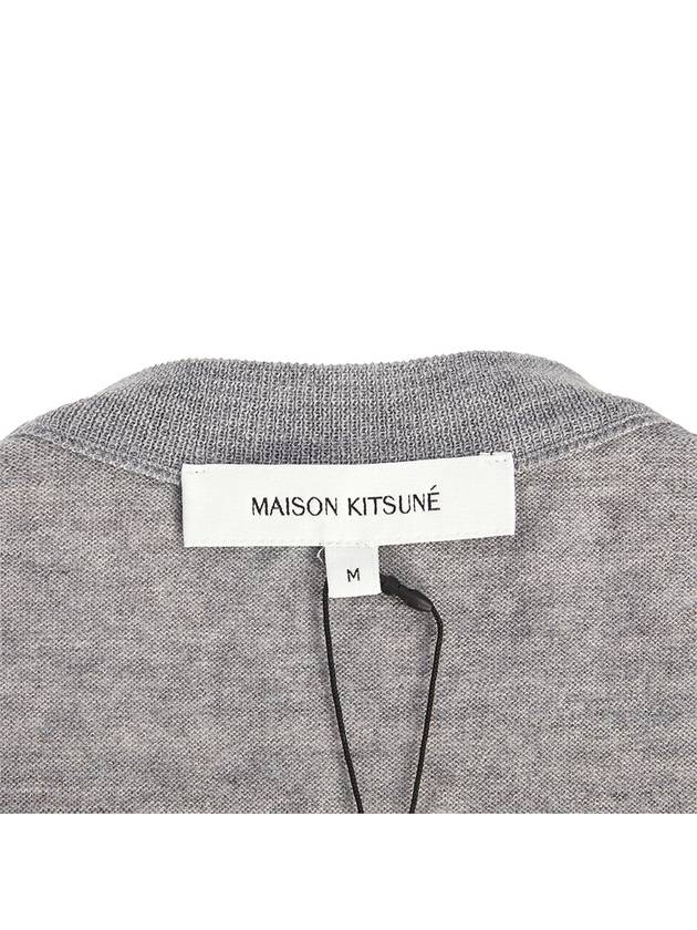 Baby Fox Patch Regular Cardigan Grey Melange - MAISON KITSUNE - BALAAN 10