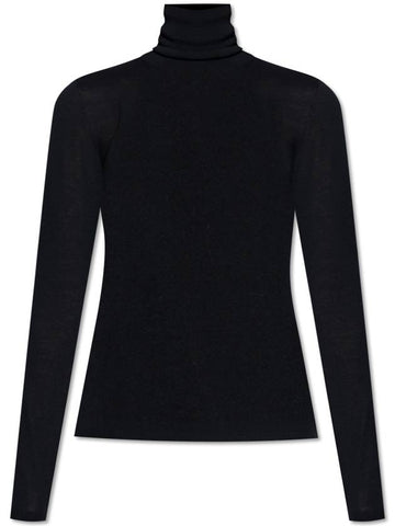 Max Mara Wool Turtleneck Saluto, Women's, Black - MAX MARA - BALAAN 1