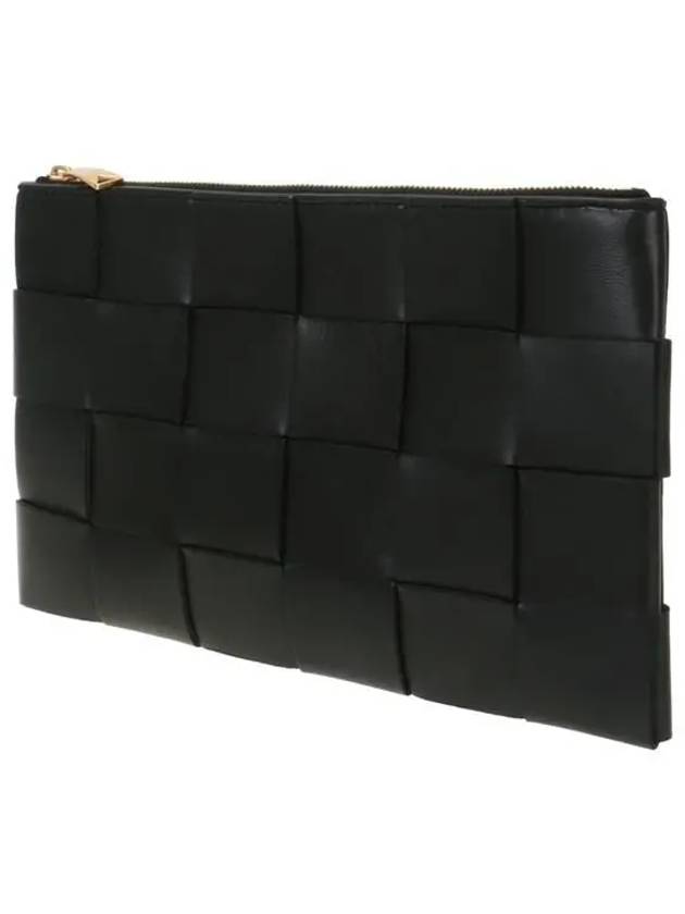 Intrecciato Cassette Clutch Bag Black - BOTTEGA VENETA - BALAAN 3