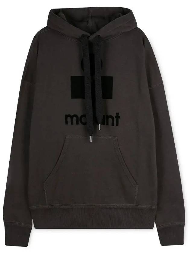 Mansel Logo Hoodie Faded Black - ISABEL MARANT - BALAAN 4