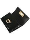 Women's Logo Closure Card Wallet Black - SALVATORE FERRAGAMO - BALAAN 10