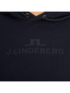 Alpha Logo Print Hoodie Navy - J.LINDEBERG - BALAAN 9