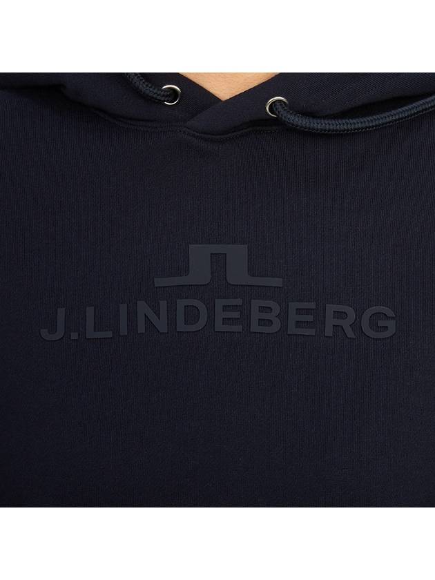 Alpha Logo Print Hoodie Navy - J.LINDEBERG - BALAAN 9