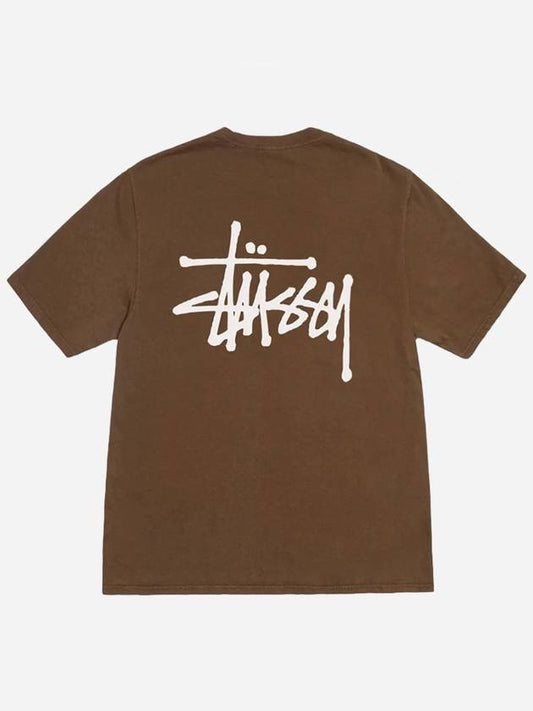 Basic Pigment Dyed T-Shirt Brown 2024 - STUSSY - BALAAN 1