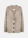 Botanical Dyed V-Neck Knit Cardigan Light Brown - MAISON MARGIELA - BALAAN 3