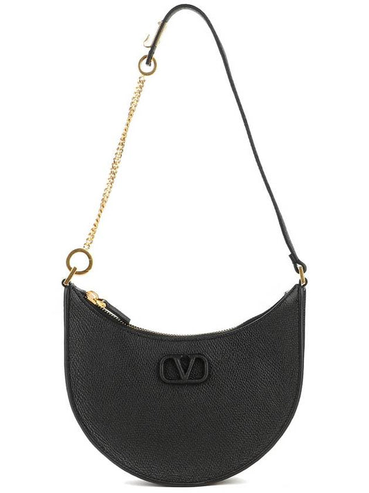 V Logo Classic Leather Chain Shoulder Bag Black - VALENTINO - BALAAN 2