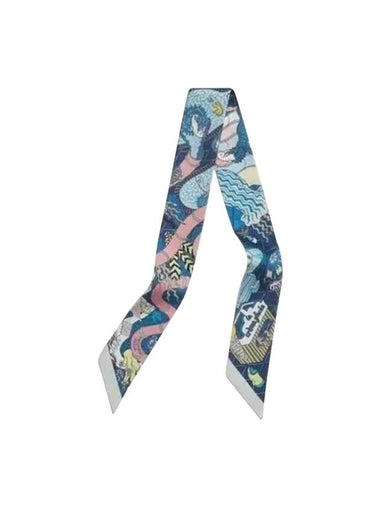 Splash Park Silk Twilly Scarf Blue - HERMES - BALAAN 1