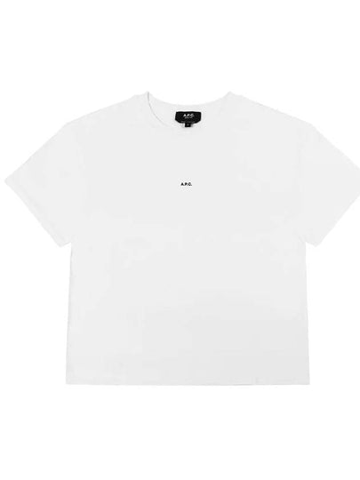 Logo Detail Crewneck Short Sleeve T-Shirt White - A.P.C. - BALAAN 2