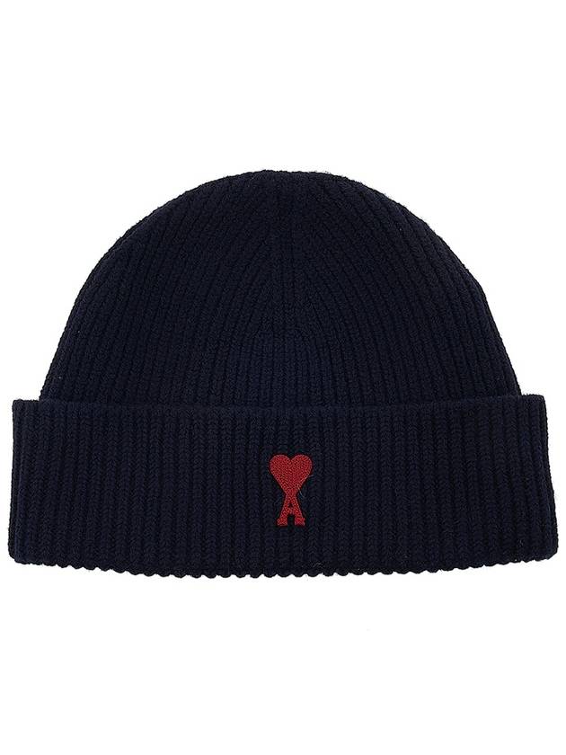 Heart Logo Wool Beanie Night Blue - AMI - BALAAN 11