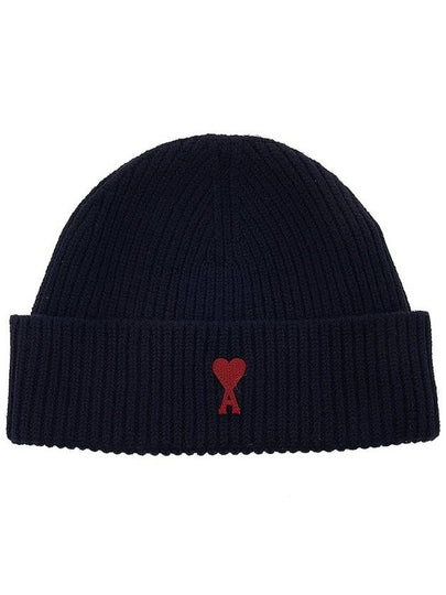 Heart Logo Wool Beanie Night Blue - AMI - BALAAN 2