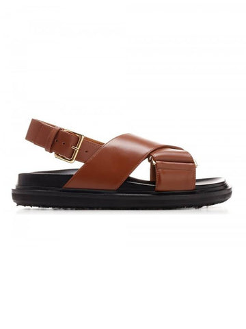 Fussbett Leather Sandals Brown - MARNI - BALAAN 1