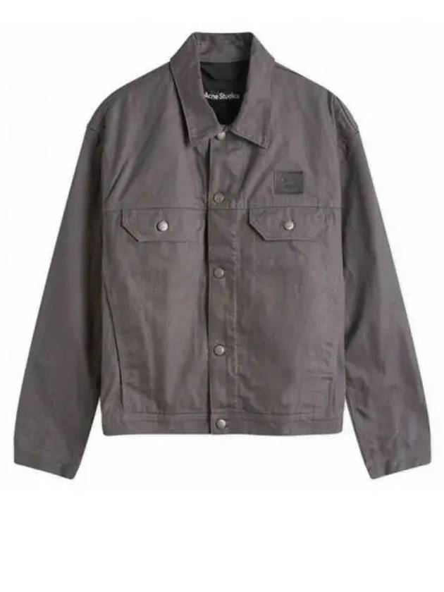 Face Canvas Jacket Grey - ACNE STUDIOS - BALAAN 2