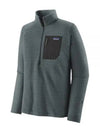 Men's R1 Air Zip-Neck Long Sleeve T-shirt Nouveau Green - PATAGONIA - BALAAN 2