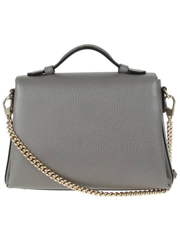 GG Interlocking Chain Small Top Handle Shoulder Bag Grey - GUCCI - BALAAN 4