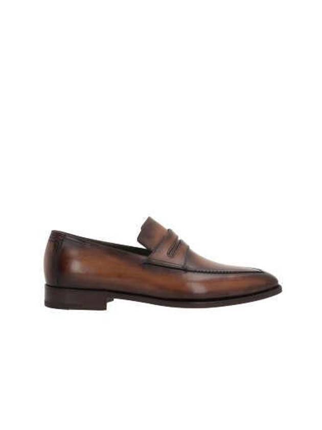 Leather Penny Loafer Brown - BERLUTI - BALAAN 1