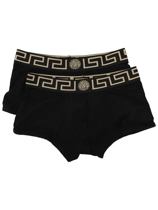 Men's Greca Border Draws 2 Pack Briefs Black - VERSACE - BALAAN 3