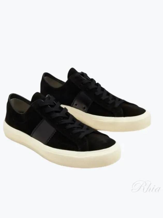 Suede Low Top Sneakers Black - TOM FORD - BALAAN 2