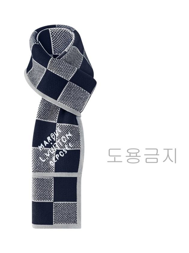 Damier Heritage Scarf Navy - LOUIS VUITTON - BALAAN 3